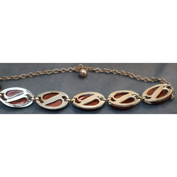 Vintage Bronze Thermoset Necklace Teardrop Links - Picture 5 of 5